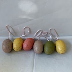 Pastel Hanging Easter Eggs - Set of 6