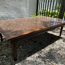 Large, Low Coffee Table. Antique. Vintage. Coconut She’ll. 
