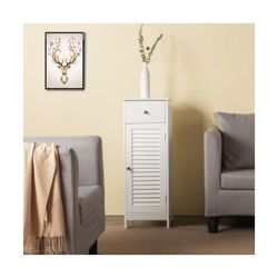 Bathroom Floor Floor Cabinet with Drawer and Single Shutter Door