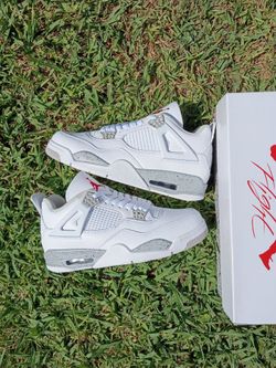 White&grey shoes retro 4's