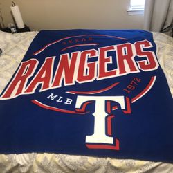 Texas Rangers Throw Blanket Approximately 60 Inches Length X 47 Inches Wide 
