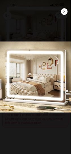 Used Vanity Mirror with LED Lights and 10x Magnification