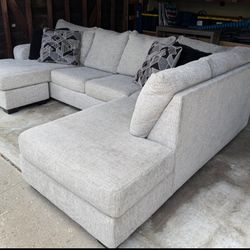 SUPER COMFY SECTIONAL SOFA - Megginson Storm 2pc Double Chaise