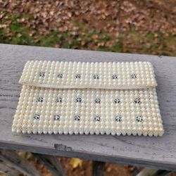 Vintage Beaded Pearl Clutch.