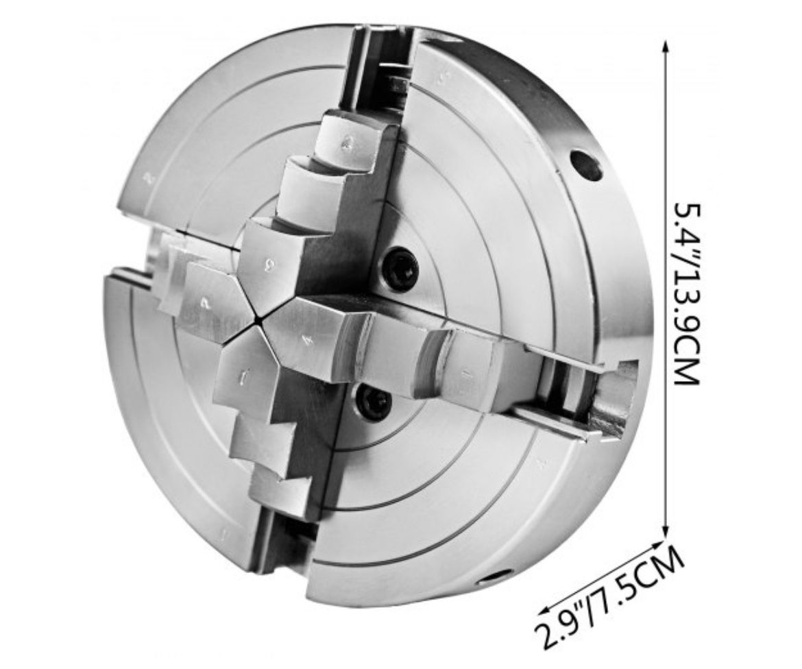 6" Lathe Chuck Self-centering 150mm 4 Jaw for CNC Milling Drilling Machine