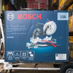 Bosch 15 Amp 12 in Corded Dual-Bevel Sliding Glide Miter Saw NEW w/ 60T Blade, Precise Wood Cutting