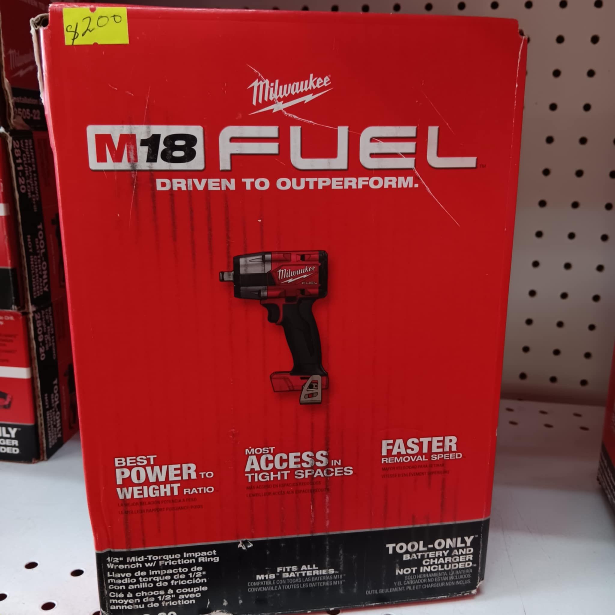 Milwaukee New 1/2” Mid Impact Wrench 18M Fuel Brushless