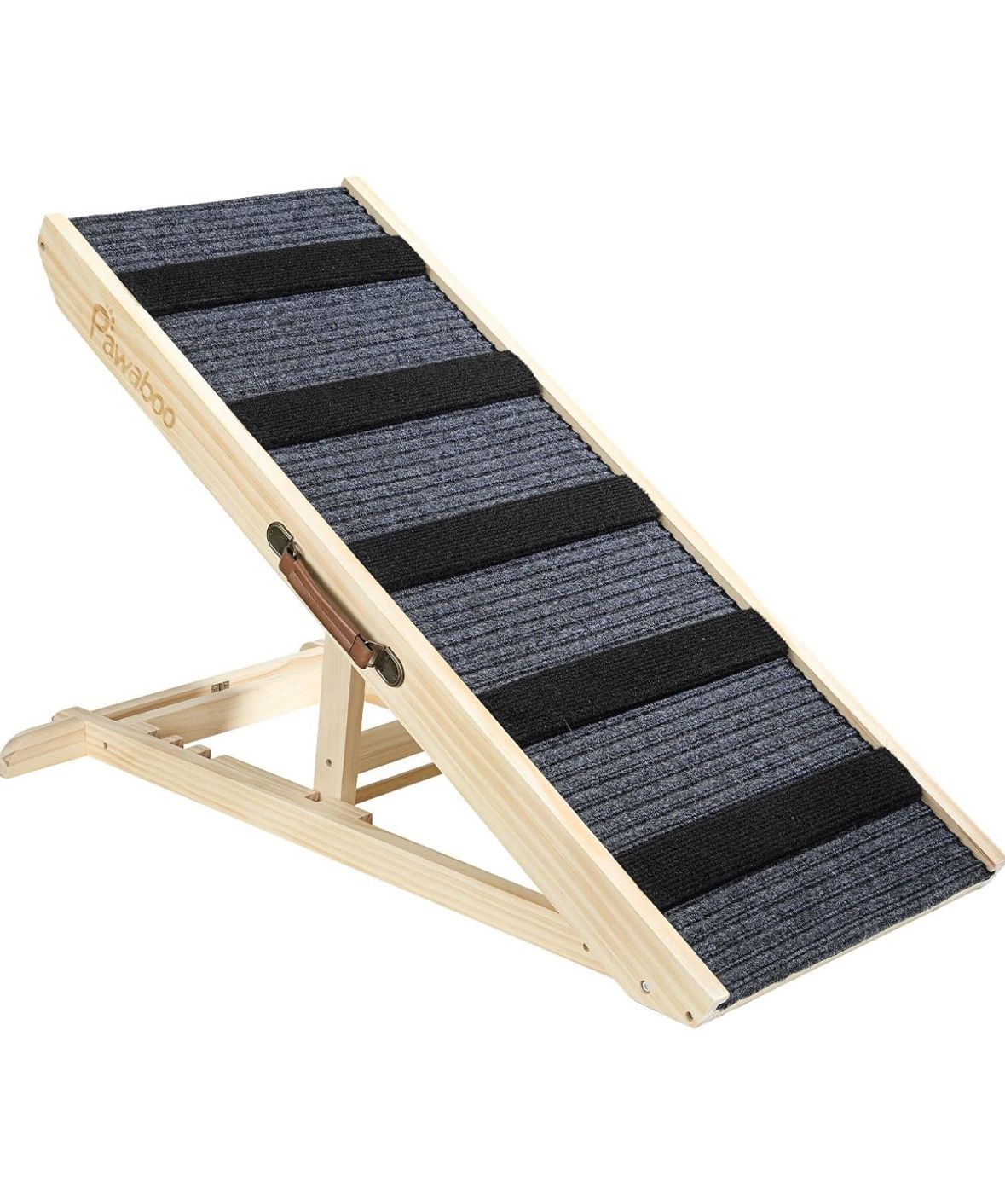 Large Dog Ramp for Bed Couch, Extra Wide Portable Wooden Pet Ramp, 4 Adjustable Height
