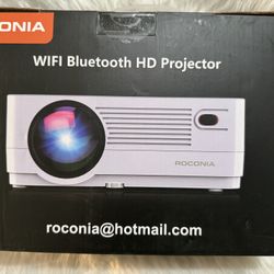 ROCONIA Projector with 5G WiFi, Bluetooth, Native 1080P Projector[Projector Screen Included]