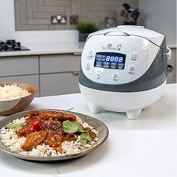 Yum Asia Panda Mini Rice Cooker With Ninja Ceramic Bowl and Advanced Fuzzy Logic (3.5 cup, 0.63 litre