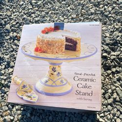 Ceramic Cake 🎂 Stand With Server