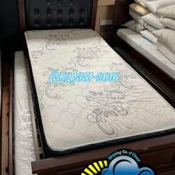 Twin Wooden Bed Frame With Mattress Trundle New Cama