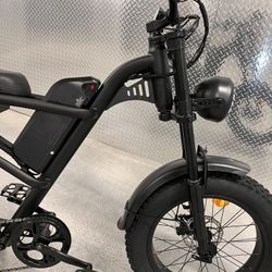 FREE DELIVERY/TAX INCLUDED/1000Watt Electric Cafe Racer Scrambler Style E-Bike, 32 Mph, Full Suspension 
