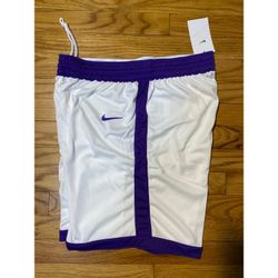 Nike Dri-Fit Crossover basketball Shorts Purple & White Men’s sz L-tall NEW