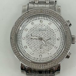 JoJino 50mm Men’s 0.25ct Diamond Chronograph Iced Out Watch