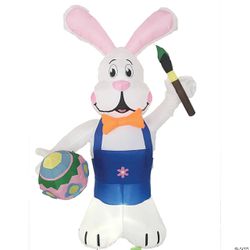  7' Easter Bunny LED Light Outdoor Inflatable Blow Up Egg Airblown Yard Decor
