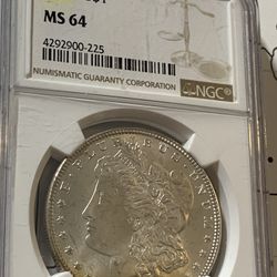 1896 Morgan Dollar Silver Coin NGC MS64