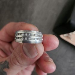 Silver Ring Size 9 22 Diamonds