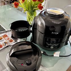 Ninja OP301 Foodi 9-in-1 Pressure, Slow Cooker, Air Fryer and More, with 6.5 Quart Capacity and 45 Recipe Book