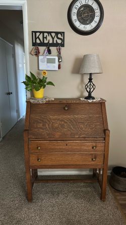 Solid oak vintage desk
