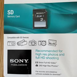 Sony SD 2GB Memory Card