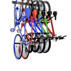 Bike Hooks for Garage Wall Vertical, 6 Bike Storage Rack Space Saving Wall Bike Mount Holds Up to 300LBS, Pack of 3