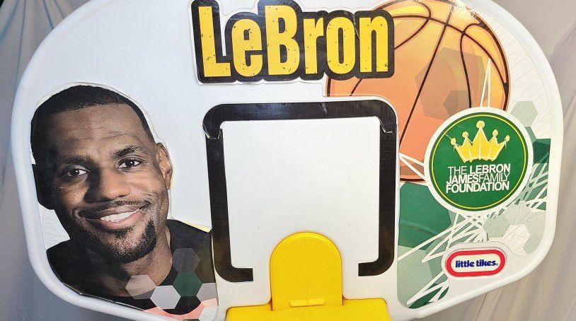 Little Tikes Rare Lebron James Foundation Adjustable Height Basketball Hoop