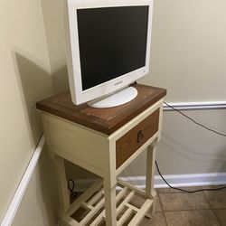 Small Table And 18 Inch TV