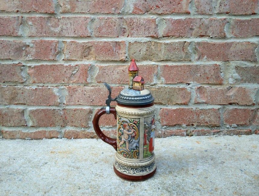 Vintage Gerz Lighthouse/Cottage Topper Stein