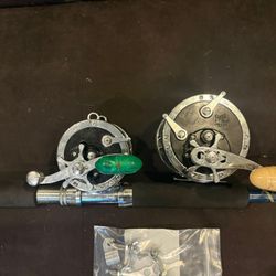 Fishing Saltwater Trolling Rod 7’4” Pair With Penn  No49 OR 4/0 Power Handle 