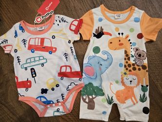 Patpat Baby Short Sleeves Bodysuit & Romper (3-6M)