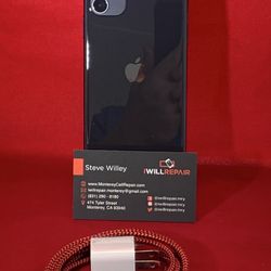 Apple iPhone 11 black 64 GB unlocked $500