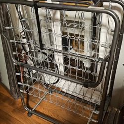 PORTABLE TWIN BED FRAME on wheels