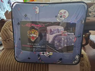 Ed Hardy King 8-Piece Reversible Bedding Set