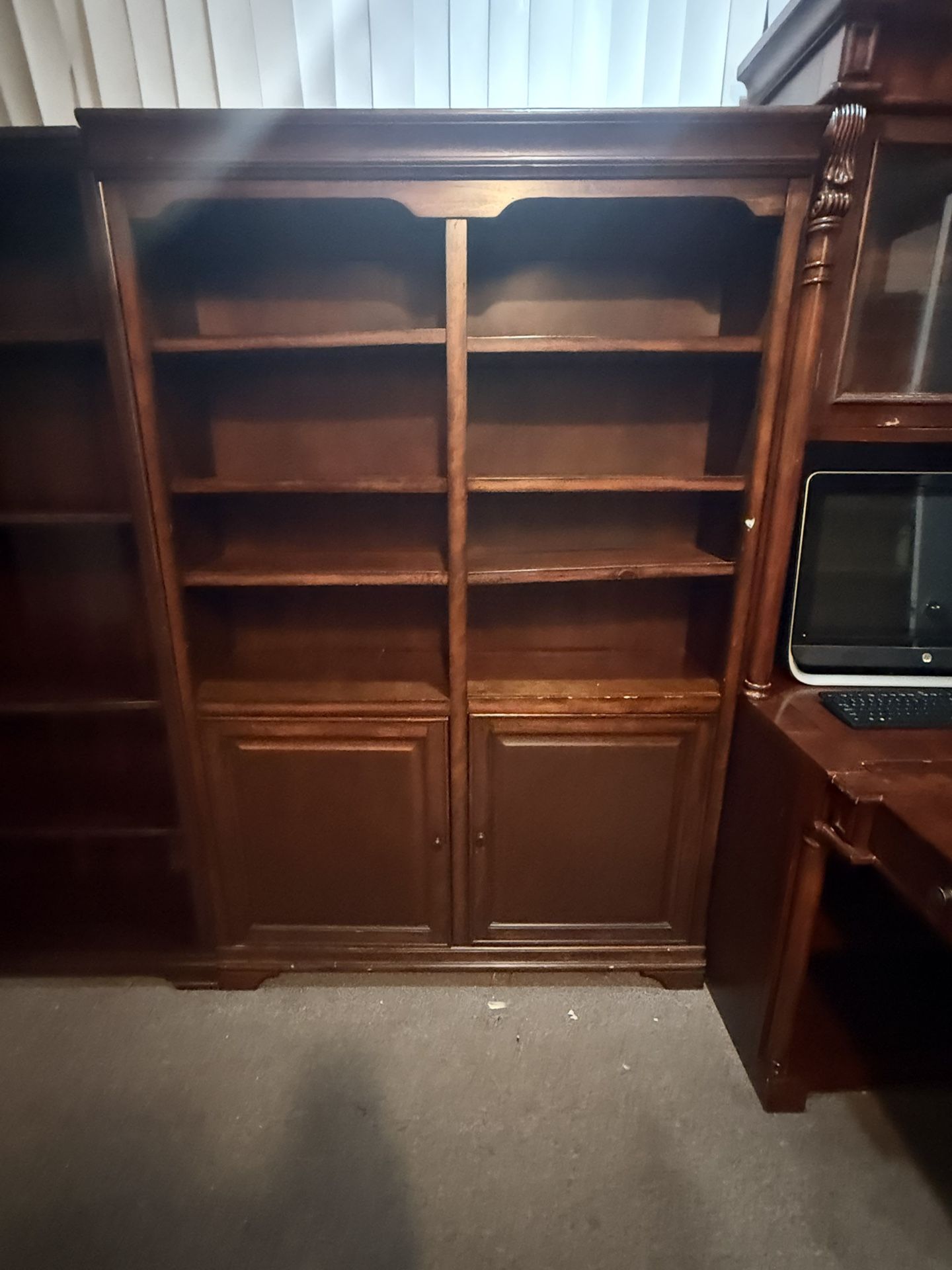Office Furniture, Desk L Shape, Shelves With Lights, Book Shelves