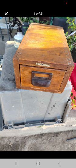 Vintage Globe-Wernicke Oak Card Index Cabinet