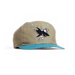 Vintage 90s Men's SAN JOSE SHARKS Snapback Cap NHL Hockey Rare Colorway