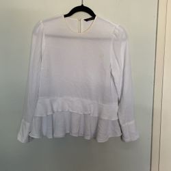 Zara Woman White Blouse Size Small 