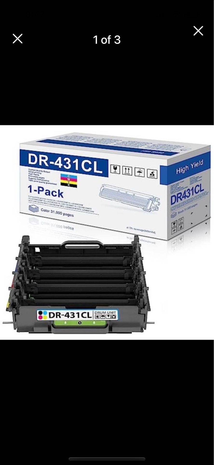 DR431CL DR-431CL Drum Unit (Toner Not Include) 1 Pack - NUC Compatible Replacement for Brother HL-L8260CDW HL-L8360CDW HL-L9310CDWT HL- L9310CDWTT MFC