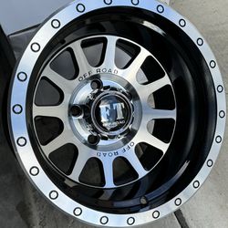 Brand New 15x10 -44 Offset Polished Black Off Road Style Truck Wheels 5x127 Bolt Pattern All 4 Price Firm 