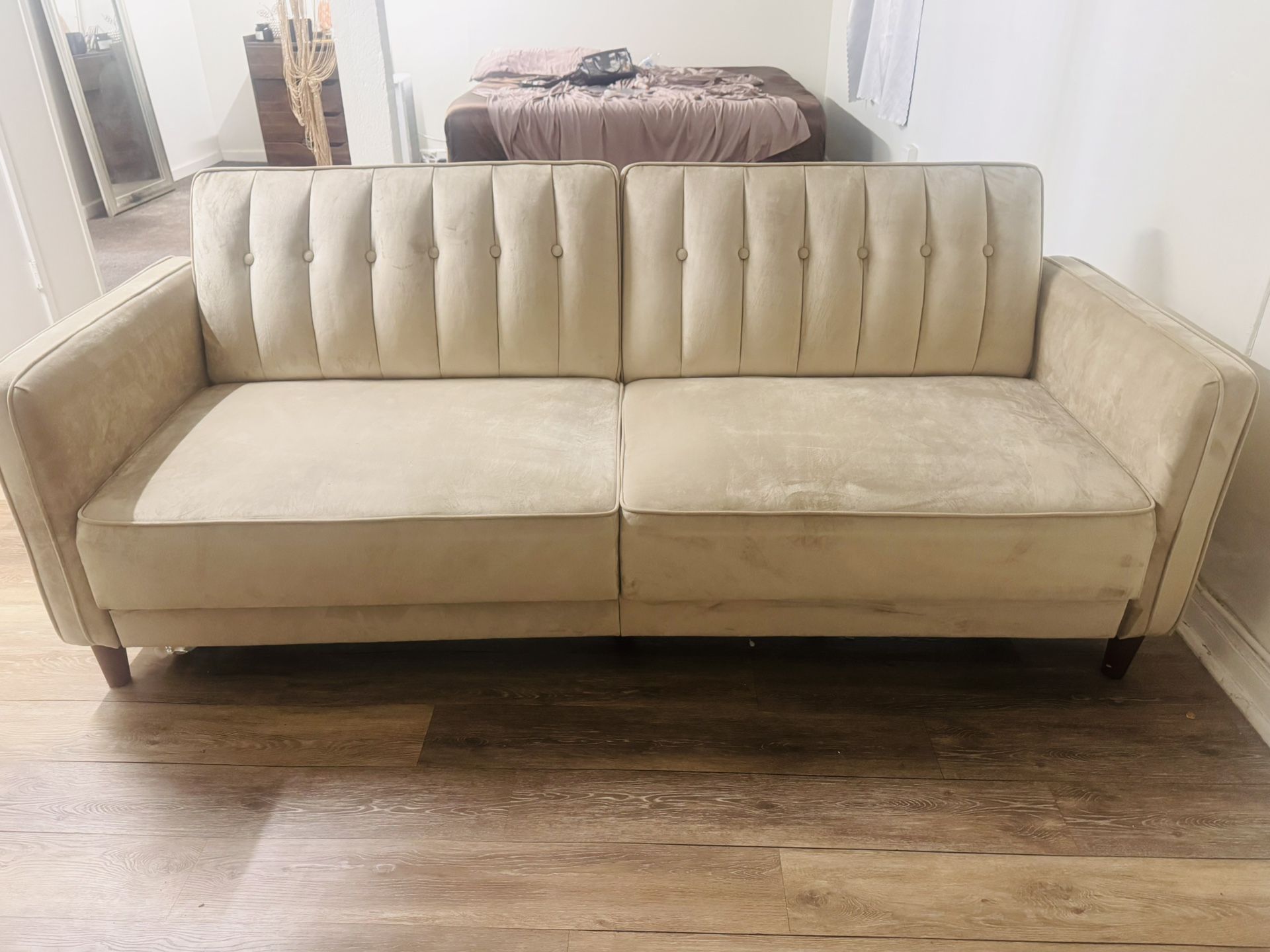 Beautiful, Comfy Tan Futon