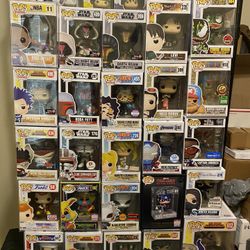 Assorted Funko Pops Anime Marvel Star Wars Naruto Sasuke My Hero Academia Dabi Stain Attack On Titan Levi Eren Blacklight Captain America 