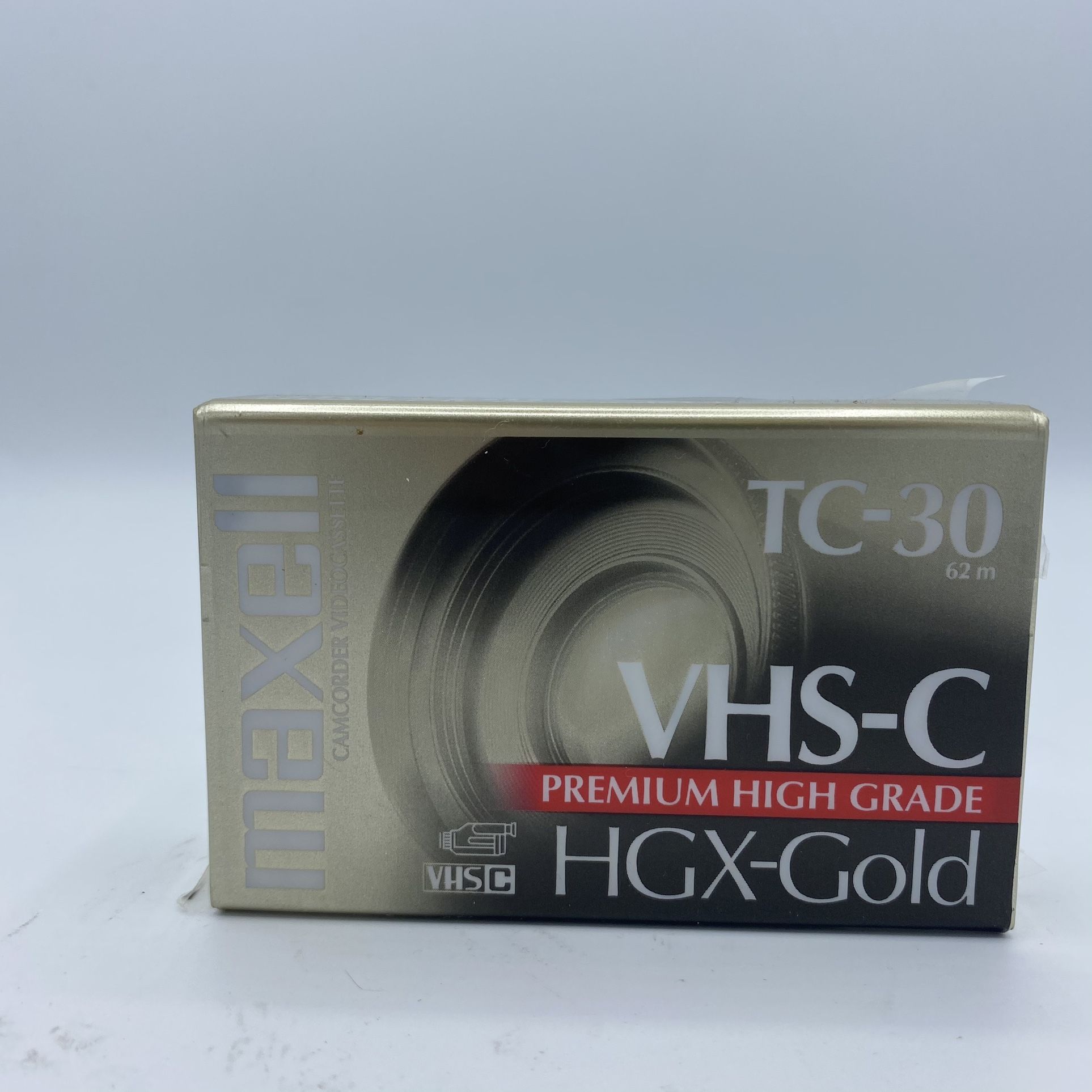Maxell TC-30 VHS-C Premium High Grade HGX-Gold Camcorder Tape - New Sealed