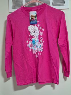 Disney Frozen Elsa Girls Long Sleeve Shirt sz M