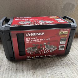 Husky 280-Piece Mechanics Tool Set - Complete SAE/Metric Socket & Ratchet Kit NEW