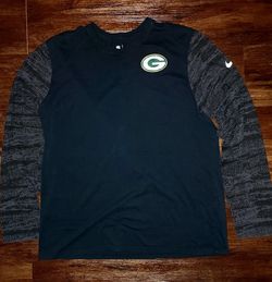 Nike Green Bay Packers Long Sleeve Shirt Men's XL Athletic Cut