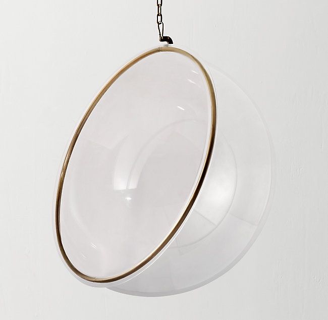 Restoration Hardware ‘Mina’ acrylic ball hanging chairs