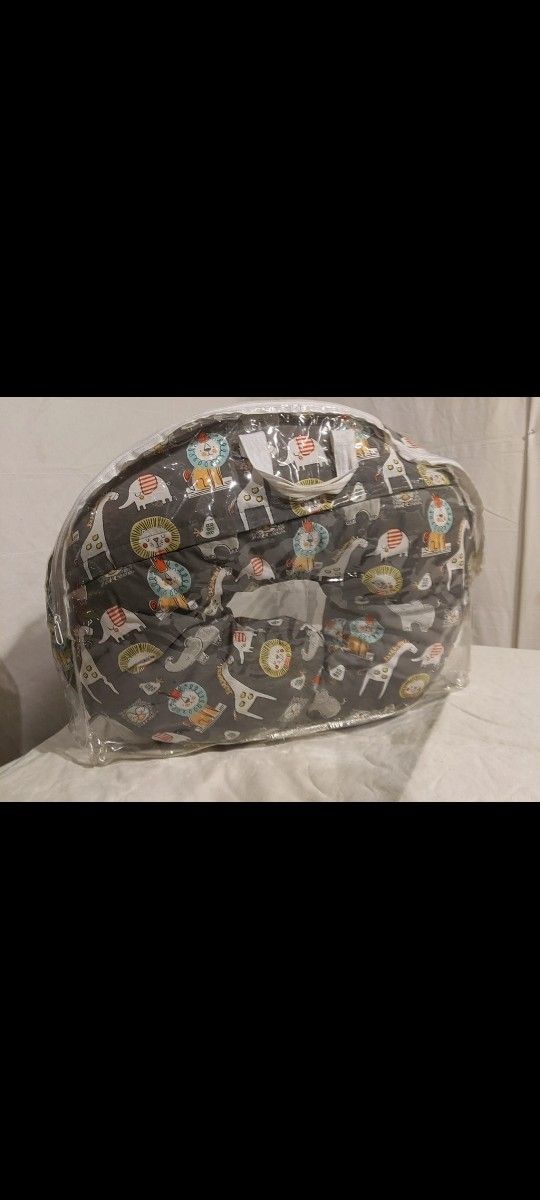 Baby Boppy Pillow & Pink Stroller Head Support