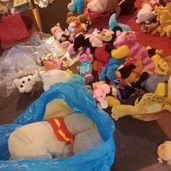 $150 For All Different Kind Of Disney Stuffed Animals Ready For Pickup Just Needs A Little Dusting