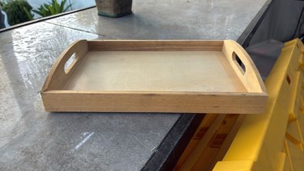 Unfinished  wood tray,
